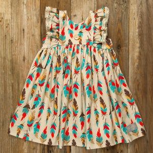 Eleanor Rose Thanksgiving feather Lacey dress